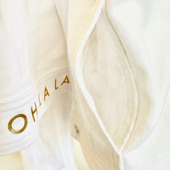 $298 KATE SPADE NWT Classic All White Denim Jean Jacket – Large - Picture 9 of 15